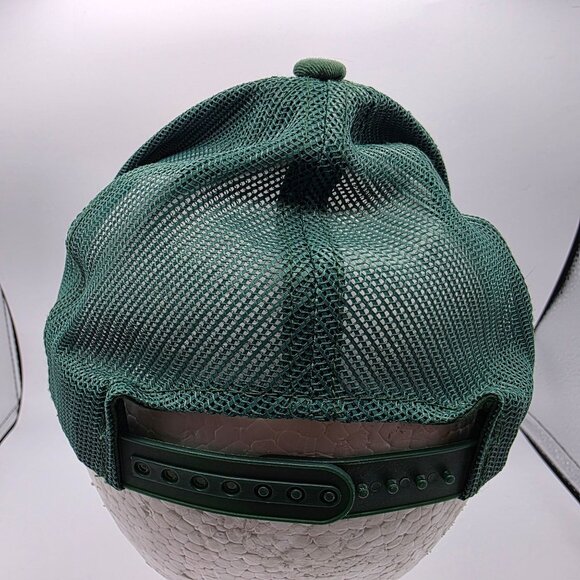 Bass Pro Shops Adjustable Trucker Hat Green Logo Fishing Snapback Mesh Outdoors - Picture 3 of 10